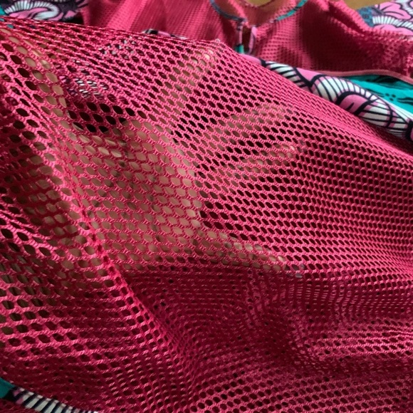 Colorful Mesh African Print Dress - Picture 13 of 14